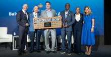 Group photo accepting award